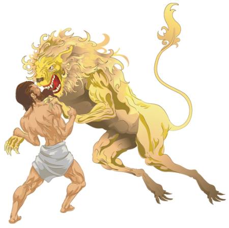 lew, Hercules, żółty, walka, zwierzęta Christos Georghiou - Dreamstime
