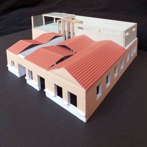 dom, plan, projekt, wzór, na dachu Dpikros