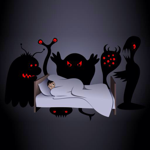 halloween, łóżko, potwór, potwory, noc, scarry Aidarseineshev