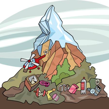 góra, lód, śmieci, chopper Igor Zakowski - Dreamstime