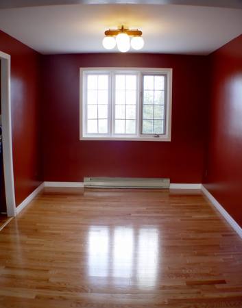 puste, oświetlenie, okna, podłogi, czerwony, pokój Melissa King - Dreamstime