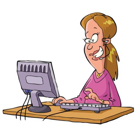 kobieta, komputer, mówić, wsparcie, pomoc, klawiatura Dedmazay - Dreamstime