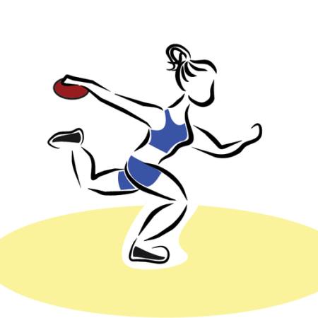 sport, sport, rzucać, kobieta, żółty, niebieski Nuriagdb - Dreamstime