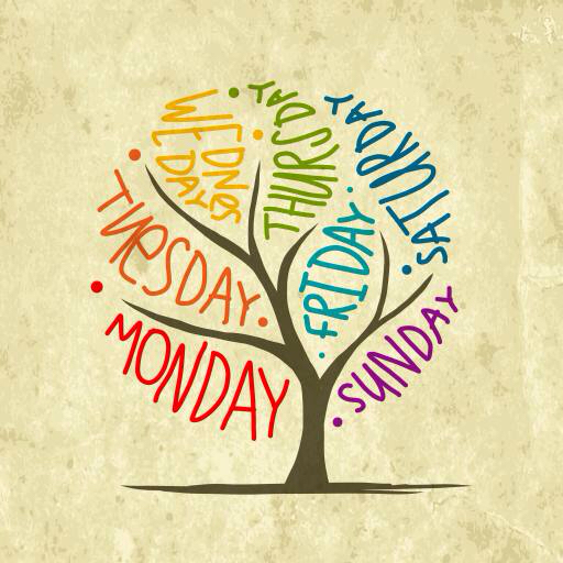 poniedziałek, wtorek, piątek, niedziela, poniedziałek, wtorek, czwartek, drzewo Kydriashka