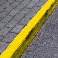 Pixwords Obraz z żółty, drogowe, chodnikowe, cegły, asfalt Rtsubin