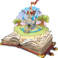 Pixwords Obraz z historia, zamek, książka, wieże Ensiferrum - Dreamstime