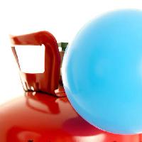 balonem, niebieski, czerwony, zbiornik Rmarmion