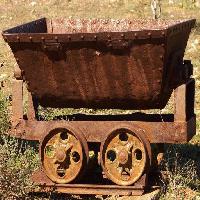 koszyk, kopalnie, żelazko, pociąg, stary, rdza Clearviewstock