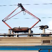 Pixwords Obraz z druty, kable elektryczne, pociąg, obiekt Aliaksandr Kazantsau (Ultrapro)
