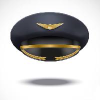 Pixwords Obraz z kapelusz, czapka, kapitan, złoty, czarny, cień Viacheslav Baranov (Batareykin)