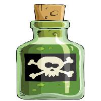 Pixwords Obraz z zielony, butelka, czaszka Dedmazay - Dreamstime