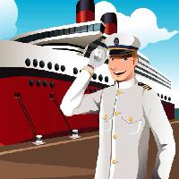 Pixwords Obraz z łodzi, jachtów, mężczyzna, kapitan, osoba, czerwony, niebo Artisticco Llc (Artisticco)