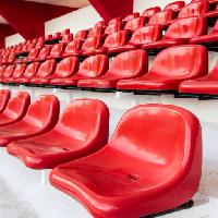Pixwords Obraz z siedzenia, czerwony, krzesło, krzesła, stadion, ławki Yodrawee Jongsaengtong (Yossie27)