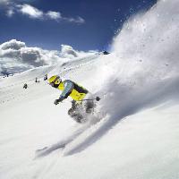 Pixwords Obraz z zima, narty, narciarz, góry, śnieg, niebo Ilja Mašík