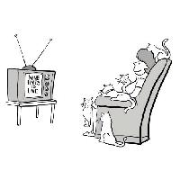 Pixwords Obraz z Telewizja Nine Lives, kobiety, koty Andrewgenn