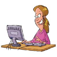 Pixwords Obraz z kobieta, komputer, mówić, wsparcie, pomoc, klawiatura Dedmazay - Dreamstime